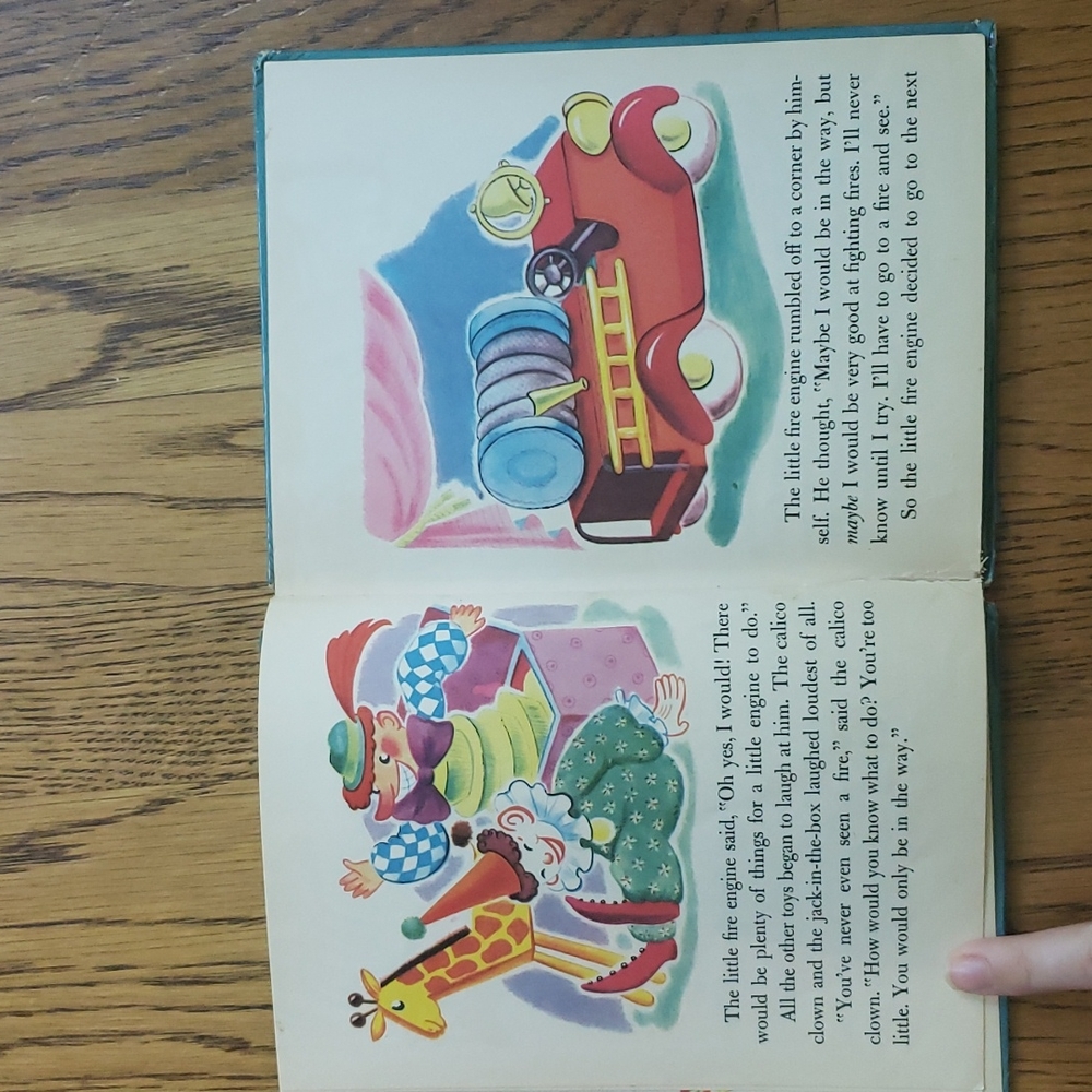Vintage 50s The Too Little Fire Engine Hardcover Children's Book - Picture 6 of 8